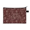 Bolsa de maquillaje con diseño de oso bonito y feliz cumpleaños, bolsa de lavado portátil de viaje de gran capacidad para niña linda con dibujos animados