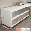 Estante de Armazenamento para Cozinha com Porta de Correr em Laje de Rocha, Armazenamento de Aparador, Micro-ondas de Chão Multicamadas, Armário de Armazenamento Multifuncional