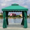 Pérgola de Exhibición para Eventos, Cobertizo de Estacionamiento, Jardín de Patio Exterior, Toldo Publicitario con Logotipo Impreso, Pérgola de Hierro de Lujo de Cuatro Columnas