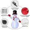 Decoración Inflable Navideña Transfronteriza para Patio y Fiesta en el Jardín con Luces LED Modelo Muñeco de Nieve Inflable Navideño para Exteriores 1.2m