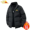Abrigo de Algodón Casual de Moda de Invierno Nuevo de Peso Pesado Americano Talla Grande Color Sólido Cuello Alto Chaqueta de Algodón Engrosada En Stock para Hombre