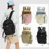 Mochila Ligera para Exteriores para Mujer, Contraste de Colores Rosa y Café, Bolsa Deportiva para Montañismo, Mochila Ligera para Senderismo, Mochila Casual Escolar para Estudiantes