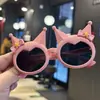 Óculos de Sol com Laço Desenho Princesa Óculos Fofos Viagem Férias Infantis Óculos de Sol Fofos Legais Lomi Foto