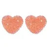 Ins elegante caramelo azúcar corazón de melocotón amor con cuentas diy aretes hechos a mano joyería pulsera collar accesorios material