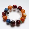 [Obra Legendaria] Pulsera de Cristal Flor de Pegamento Rojo Natural para Mujer La Más Fácil de Combinar Pulsera de Cianita Flor de Pegamento Azul Venta al por Mayor