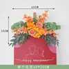 Nuevo Estilo Chino Señal de Agua Artificial Juego Completo de Trípode Floral Bolsa de Papel Combinación de Flores Celebración de Inauguración de Exposición Metabo