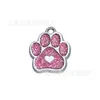 Placa de Identificação para Cachorro em Liga Metálica com Estampa de Pata Brilhante, Personalizável com Gravação, Etiqueta de Identificação Anti-Perda para Pet, Tag de Pet DIY, Fornecimento Transfronteiriço