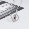 Pingente de Anel Estilo Coreano Versátil Aço Inoxidável Masculino Moderno Personalidade de Rua Celebridade da Internet Disco Colar de Suéter Não Desbota