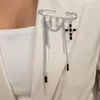 Accesorios de Moda Transfronterizos Europeos y Americanos, Cruz Personalizada, Estrella de Cuatro Puntas, Colgante Redondo, Cuentas de Madera, Borla, Accesorios para Traje, Broche
