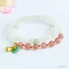 Pulsera de Jade Natural Guan Yu Jade Verde de Tianshan Círculo Único para Mujer Venta al por Mayor de Fábrica Transmisión en Vivo Dropshipping S3050503