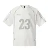 Camiseta Casual Versátil Estampa Digital Retro Americana Futebol Manga Curta Masculina e Feminina Verão 2026 Nova Solta Par