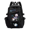 Mochila de Dibujos Animados Anime Tiburón Chica Gawr Gura, para Niños y Niñas, Estudiantes de Primaria y Secundaria, Gran Capacidad, Bolso Escolar Casual