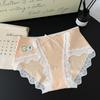 Ropa Interior de Grado Médico para Mujer 7A Algodón Antibacteriano Entrepierna Algodón Puro Ropa Interior para Mujer Puro Deseo Encaje Abertura Alta Calzones para Mujer