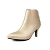 Botines Puntiagudos Simples Botas de Caballero Nuevas Europeas y Americanas Botas de Tacón Alto 40-48 talla grande Botas de Comercio Exterior