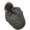 2019 transfronterizo para otoño e invierno versión coreana del nuevo sombrero de moda con visera cálido con pompón de pelo gorra de pico de pato para mujer sombrero de punto