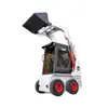 Exportado para o Canadá: Retroescavadeira Compacta de Quatro Rodas Operada por Condução, Retroescavadeira Compacta Pequena Multifuncional de Rodas Hightop