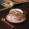 Taza de café retro europea transfronteriza, taza de café para la tarde, taza de café para dos personas, taza de café para parejas, taza de café para mejores amigos