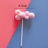 Decoração de bolo de assar bola de pelo Nuvem Branca plug-in balão arco-íris cartão decoração festa de aniversário acessórios de vestido