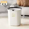 Cubo de basura de plástico engrosado con anillo de presión sin tapa de alta apariencia para cocina, sala de estar, baño, contenedor de almacenamiento de basura
