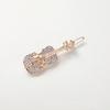 Coreia do Sul Moda Strass Metal Violino Grampo de Cabelo Simples Franja Cabelo Quebrado Feminino Elegante Grampo de Uma Palavra Grampo Lateral