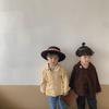 Ropa infantil coreana abrigo nuevo de primavera y otoño para niños abrigo delgado de pana con cuello de muñeca para niños y niñas abrigo de bebé con oso