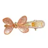 Pinza para el pelo de lazo de cristal súper de hada dulce para mujer con flequillo, accesorio para el pelo de pinza de pico de pato