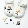 Acessórios de decoração de sapatos DIY para Crocs, fivelas decorativas fofas de pelúcia 3D de desenhos animados, leão e gato do zoológico para a superfície do sapato