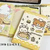 Cuaderno Pintado Cubierto de Cuero Chef Rilakkuma Tinta Salpicada, Notas Internas Lindas a Todo Color, Cuaderno de Estudiante de Aspecto Elegante