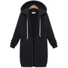 Sudadera Otoño e Invierno 2025 Tallas Grandes Ropa para Mujer 100kg Gordo mm Estilo Europeo y Americano con Capucha de Longitud Media Chaqueta de Forro Polar Casual Versátil
