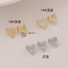 Colgante de Hoja Aguja Chapado en Oro de 18K Alta Retención de Color Versátil Simple Pendientes de Perla Pendientes Hechos a Mano Accesorios de Joyería DIY Materiales