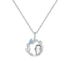 Diseño Original Gato de la Luz de Luna Jugando con Collar de Mariposa para Mujer, Cadena Circular Versátil Dulce y Linda para Clavícula, Accesorio de Cuello de Aleación de Cobre