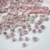 Joyería para uñas de rosa suave tallada mixta, resina explosiva, halo degradado, camelia rosa, joyería para uñas al por mayor