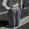 Direto do fabricante: Calça casual ampla com estampa de letras retrô americana para mulheres, novo estilo outono, calça casual e versátil de comprimento total, estilo ins