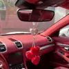 Ornamento Pendente Artesanal em Forma de Coração com Flores para Interior de Carro, Decoração Pendente para Carro, Pingente para Retrovisor, Pingente de Alto Padrão de Nicho para o Dia dos Namorados