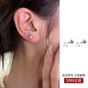 Pendientes de Estrella de Plata de Ley S999 Mini Pequeños Cuatro Puntas Estrella Tornillo Hélice Hueso del Oído Neutros Pendientes de Sentido Avanzado Venta al por Mayor Mujeres