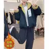 Abrigo Corto de Algodón con Capucha para Mujer, Nuevo Estilo Coreano Otoño e Invierno, Top Holgado Adelgazante, Chaqueta Acolchada Bordada Casual, Tendencia