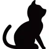 Adesivo de Parede Gatinho de Canto Gato Fofo Pet Shop Gato Café Porta de Vidro Decoração de Fundo de Quarto Adesivo