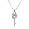 Collar con llave de diamante transfronterizo de Europa y Estados Unidos, nuevo temperamento creativo, llavero con cerradura de diamantes de imitación Joker, colgante al por mayor