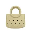Bolsa de Cosméticos Impermeable de Color Puro Eva Popular Transfronteriza Bolsa de Playa Bolso de Mano Eva de Moda con Agujero de Anillo Recortado
