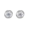 Novos Brincos Mobius Full Diamond Estilo Coreano para Mulheres, Estilo Zircônia de Luxo Leve, Brincos de Trevo da Sorte para Atacado