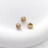 Anel de flor de ameixa com zircônia microincrustada cor de ouro 14K, contas de floco de neve, contas com furo grande, pulseira DIY, acessórios de joias com contas