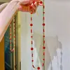 Cadena de Suéter con Diseño de Ágata Carnelian Natural Rojo Sangre de Paloma Transparente como el Hielo