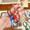 Colgante de borla de borla diy tejido a mano cuerda de algodón frotada a mano corto estilo Xizang juego de texto accesorios de pulsera de cuentas de Buda