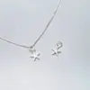 Colgante de Estrella de Estrella de Mar de Plata S925 Pulsera de Cuentas Hecha a Mano DIY Collar Joyería de Moda Accesorios de Plata