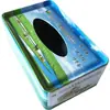 Regalo de Día Festivo Caja Rectangular para Pañuelos Luna Llena Boda Huevo Dulce Volante de Coche Cubierta de Cuero Caja de Hierro