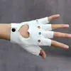 Harajuku chica Lolita punk oscura jk montando rock disco hip hop actuación guantes de cuero huecos de medio dedo