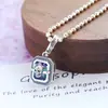 Nuevo Colgante Cuadrado de Calavera de Plata de Ley S925 Colgante Seiko para Mujer Colgante Lateral Diseño de Nicho Joyería de Moda