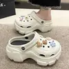 Zapatos perforados de verano para mujer para exteriores con soporte para el arco, nuevo modelo 2026, de suela gruesa, antideslizantes, que aumentan la altura, adelgazantes