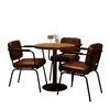 Mesa y Silla de Restaurante Estilo Retro Americano Combinación Música Qingba Bistro Cafetería Mesa y Silla de Restaurante Comercial