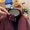 Chaqueta Harrington de estilo americano color burdeos 2026 para hombre, chaqueta corta de otoño de ajuste limpio con cuello alto y hombros caídos